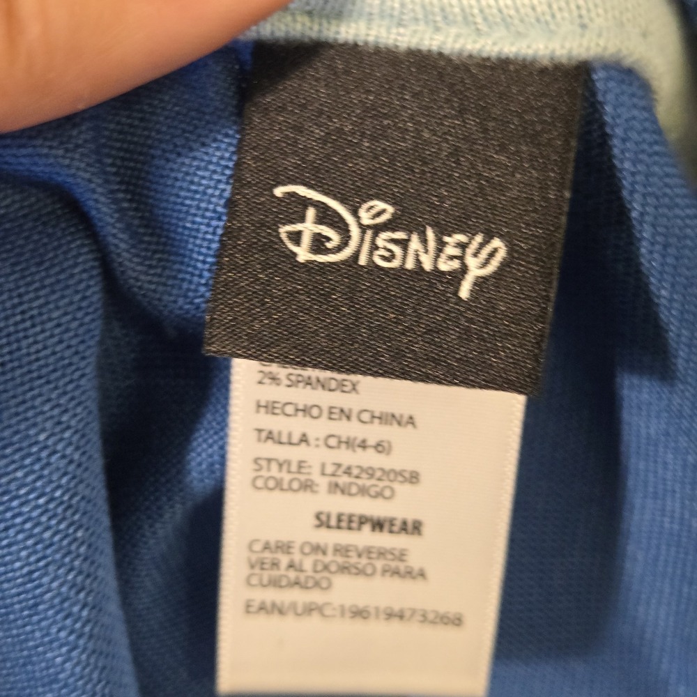 Disney Lilo & Stitch Pajama Set Indigo Blue Womens Small 4-6 LZ42920SB NWT - Picture 7 of 8